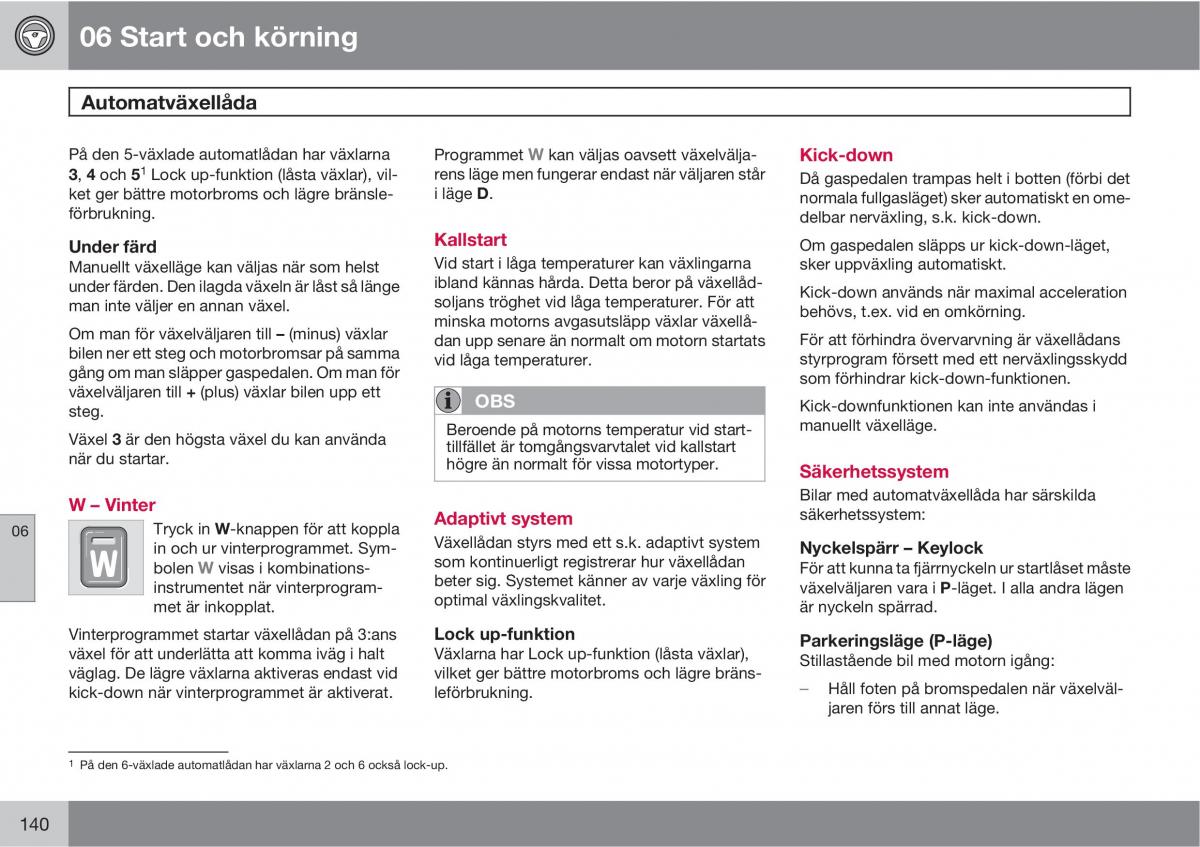 Volvo XC90 I 1 instruktionsbok / page 142