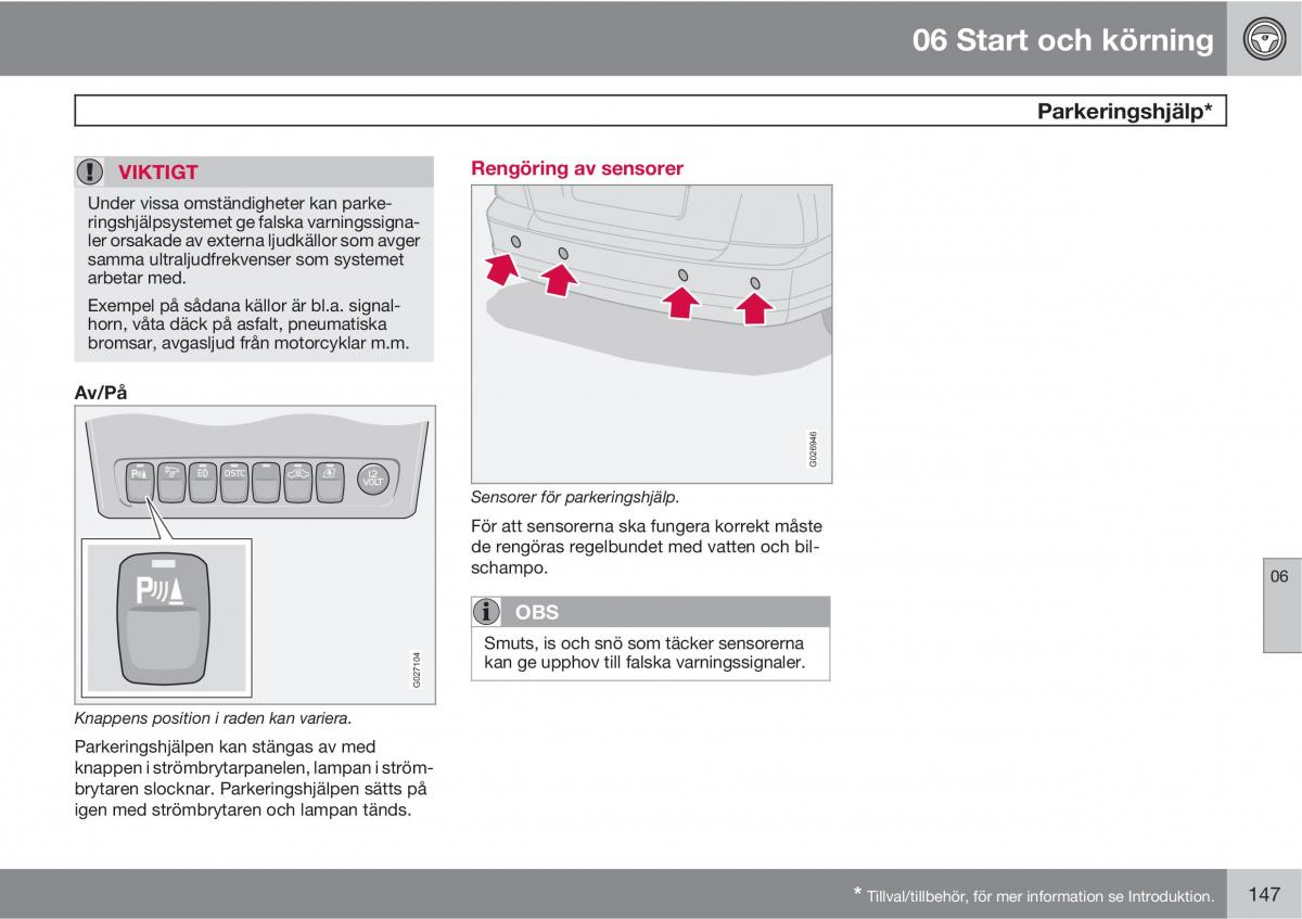 Volvo XC90 I 1 instruktionsbok / page 149