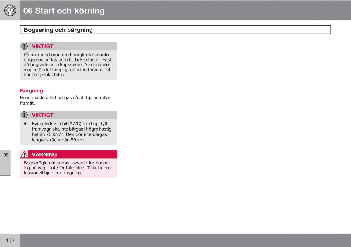 Volvo XC90 I 1 instruktionsbok / page 154