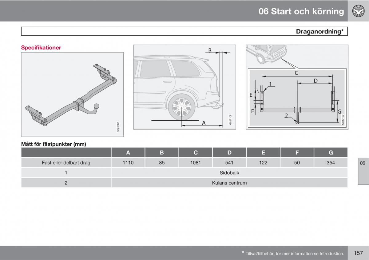 Volvo XC90 I 1 instruktionsbok / page 159