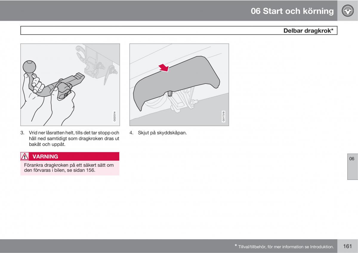 Volvo XC90 I 1 instruktionsbok / page 163