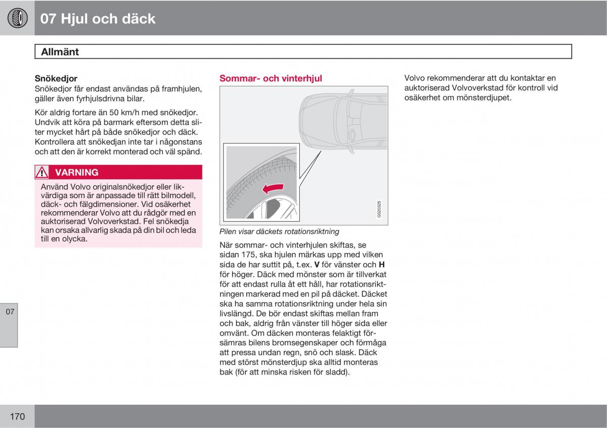 Volvo XC90 I 1 instruktionsbok / page 172