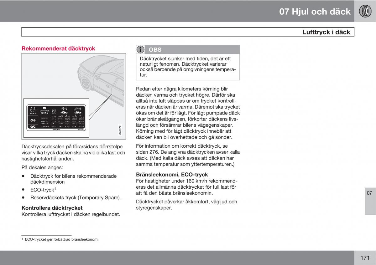 Volvo XC90 I 1 instruktionsbok / page 173