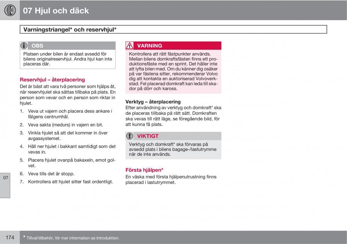 Volvo XC90 I 1 instruktionsbok / page 176