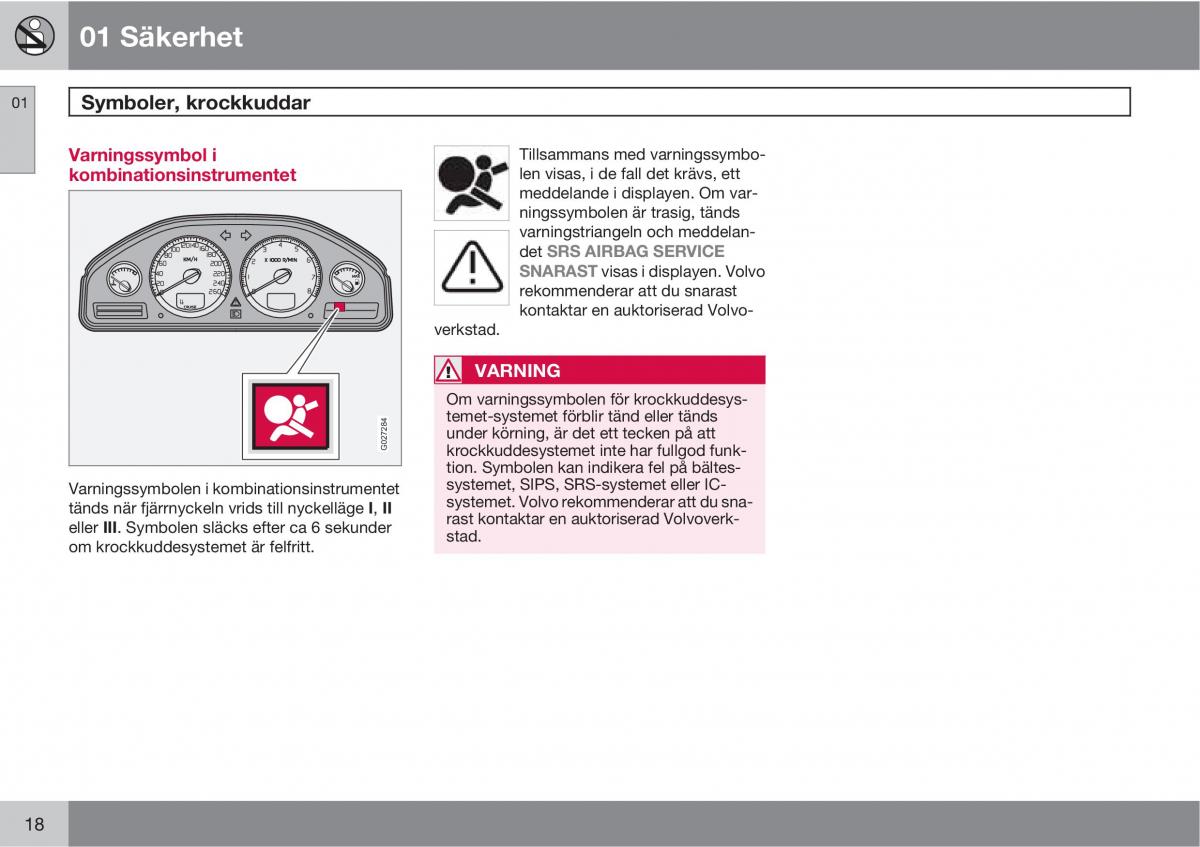 Volvo XC90 I 1 instruktionsbok / page 20