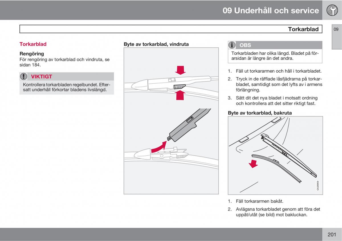 Volvo XC90 I 1 instruktionsbok / page 203