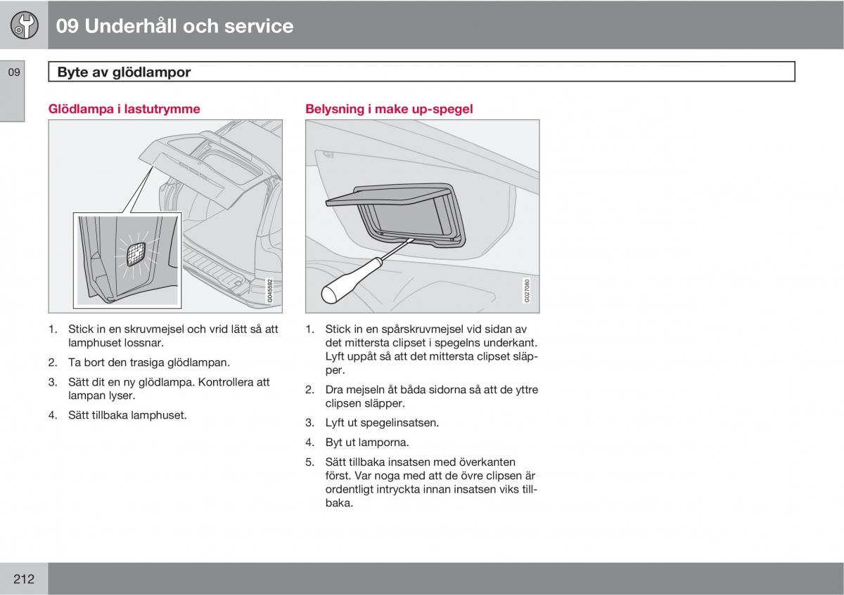 Volvo XC90 I 1 instruktionsbok / page 214