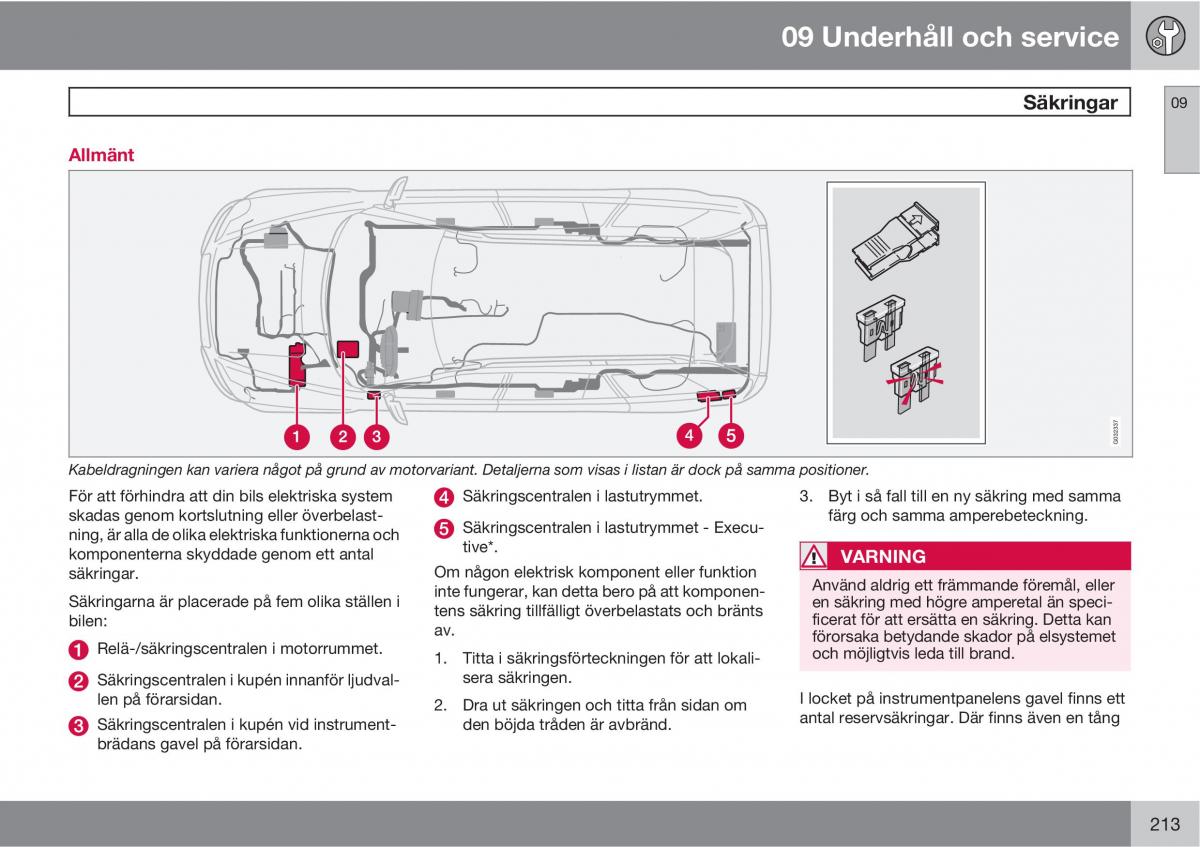 Volvo XC90 I 1 instruktionsbok / page 215