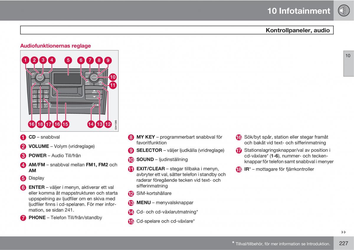 Volvo XC90 I 1 instruktionsbok / page 229