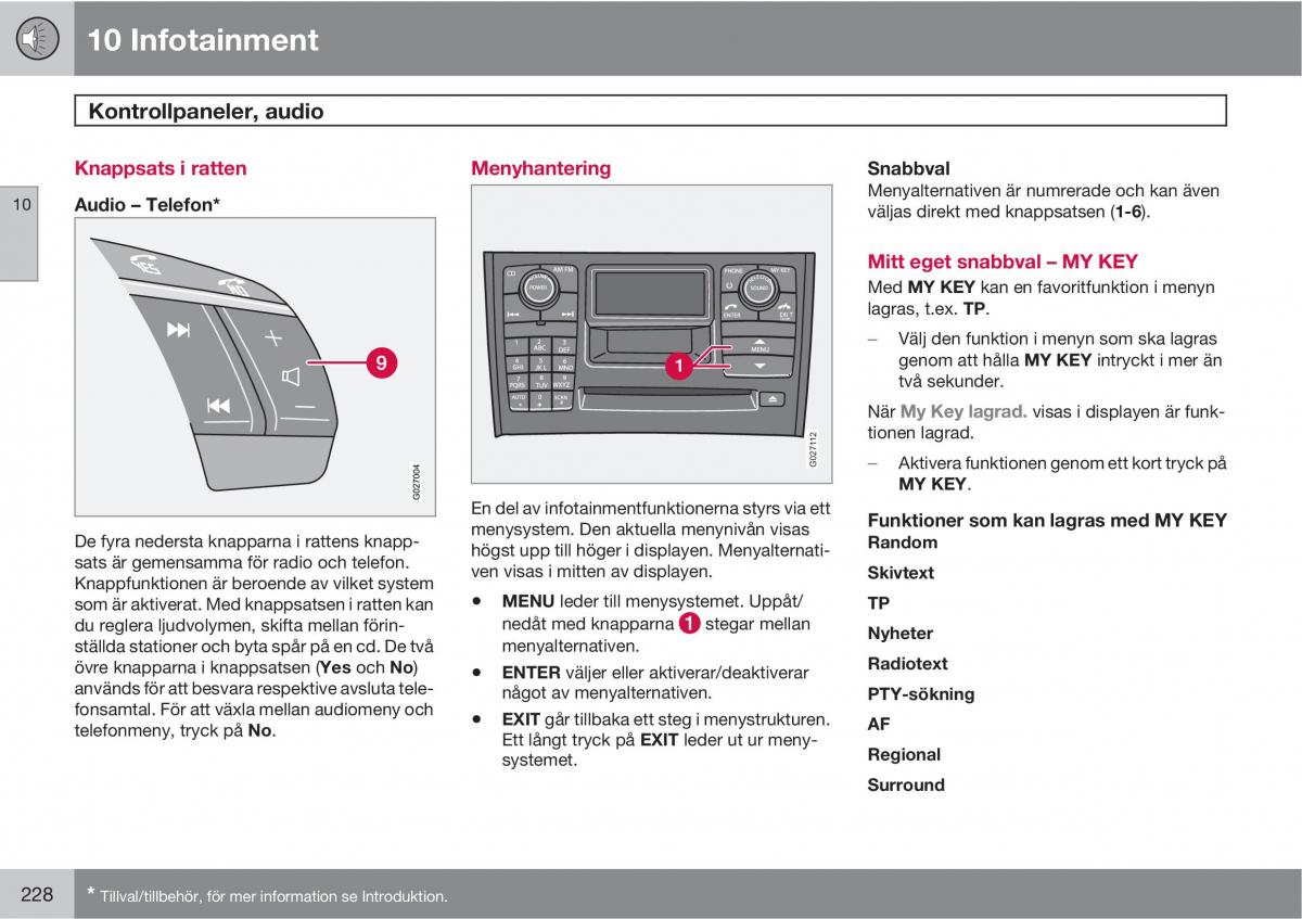 Volvo XC90 I 1 instruktionsbok / page 230