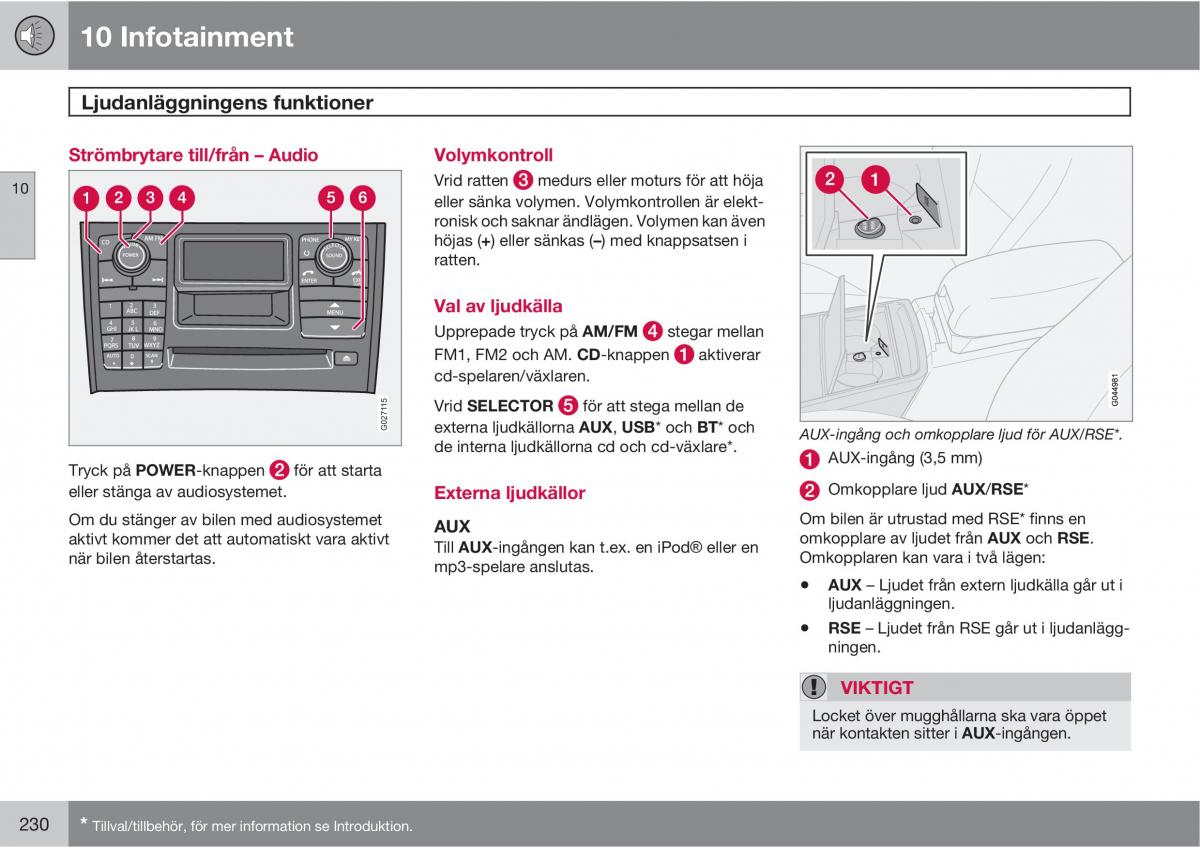 Volvo XC90 I 1 instruktionsbok / page 232