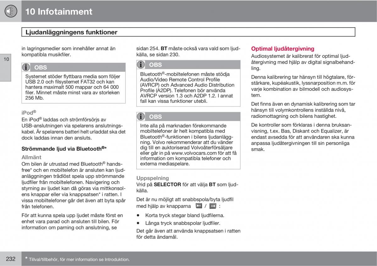 Volvo XC90 I 1 instruktionsbok / page 234