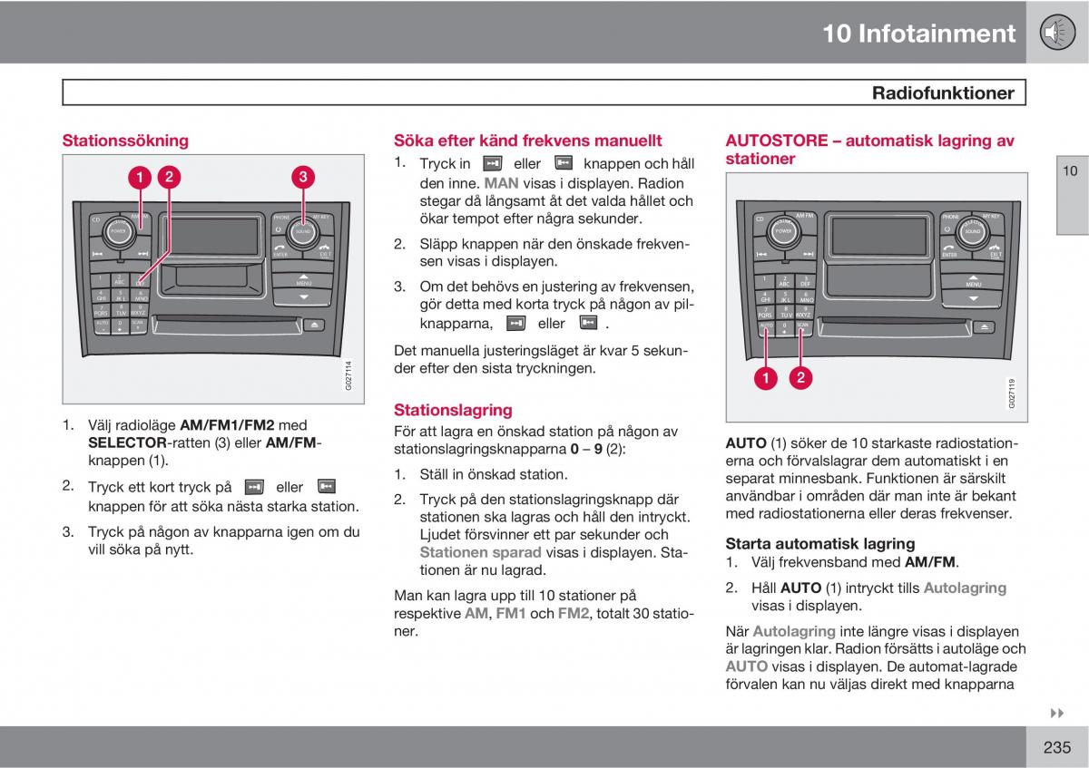 Volvo XC90 I 1 instruktionsbok / page 237