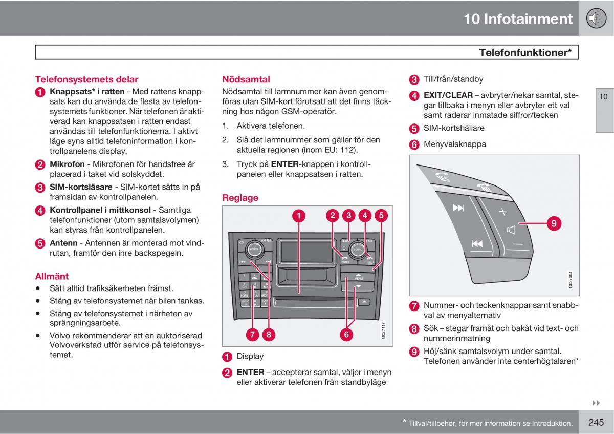 Volvo XC90 I 1 instruktionsbok / page 247