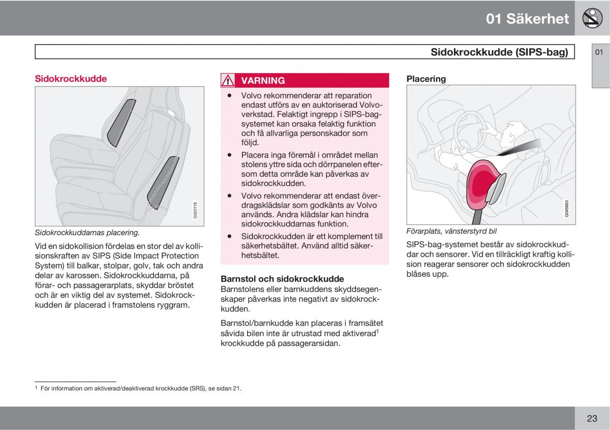 Volvo XC90 I 1 instruktionsbok / page 25