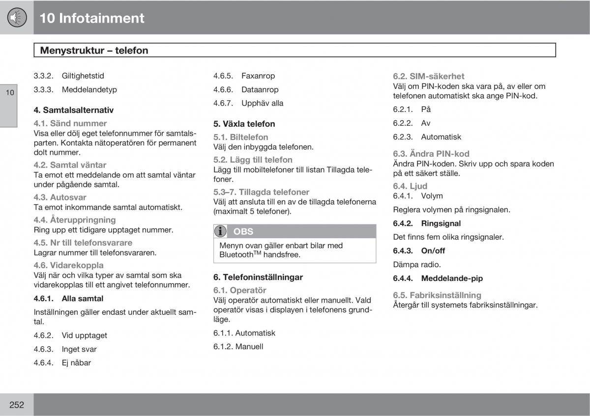 Volvo XC90 I 1 instruktionsbok / page 254