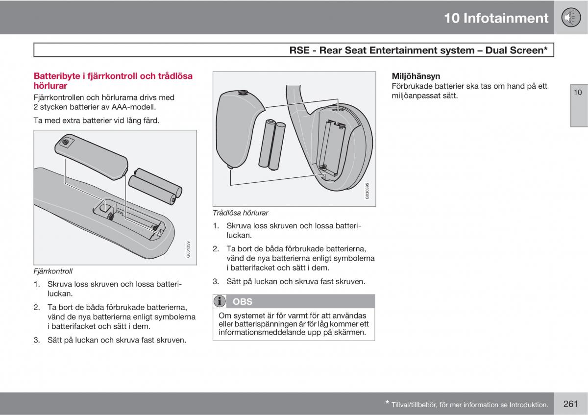 Volvo XC90 I 1 instruktionsbok / page 263