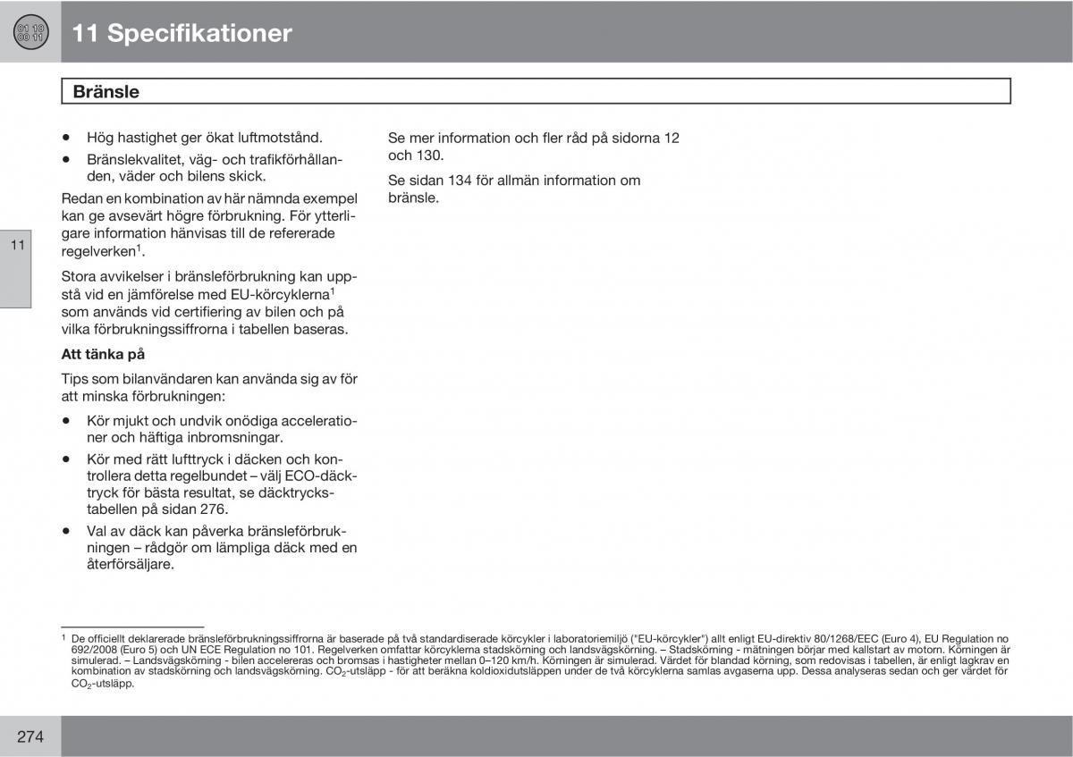 Volvo XC90 I 1 instruktionsbok / page 276