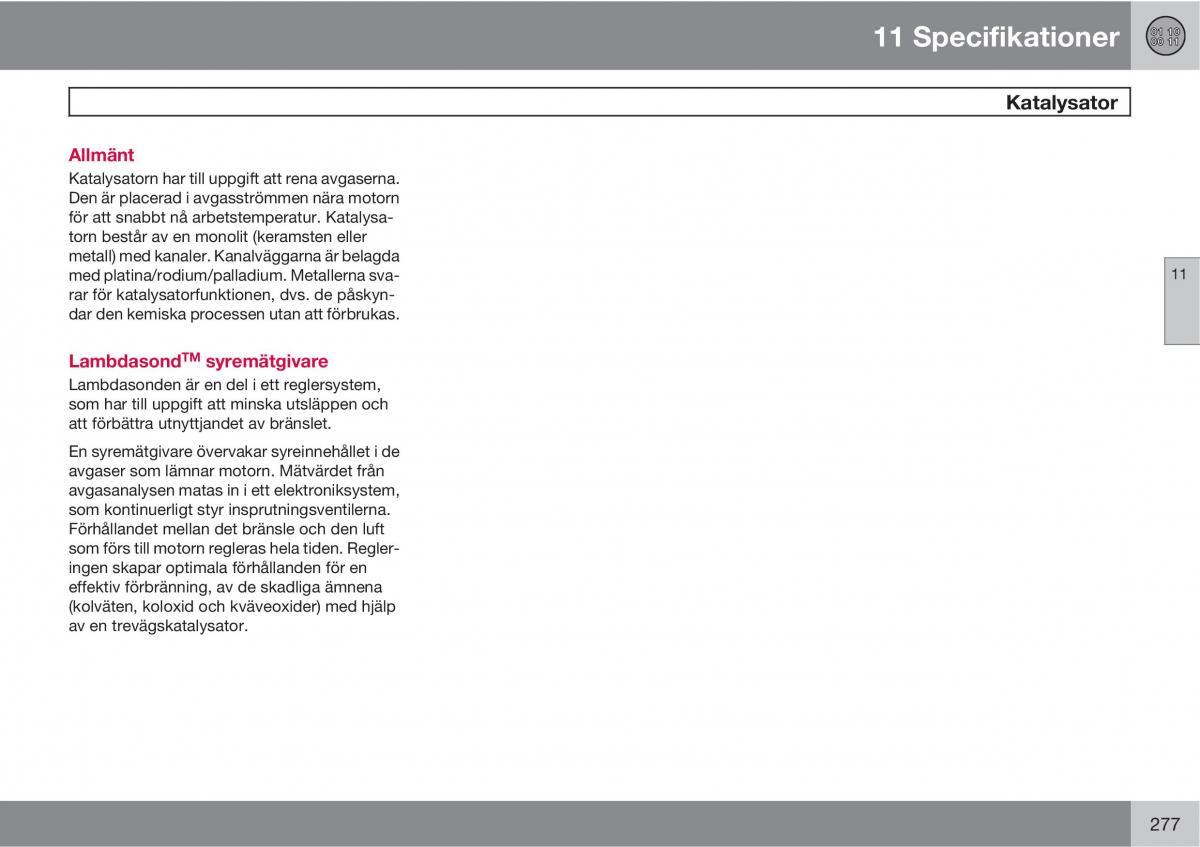 Volvo XC90 I 1 instruktionsbok / page 279