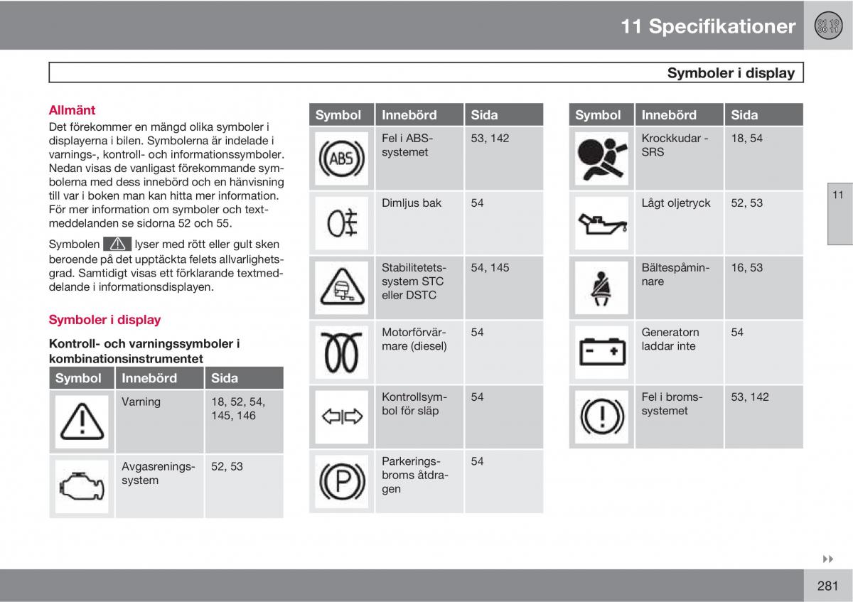 Volvo XC90 I 1 instruktionsbok / page 283