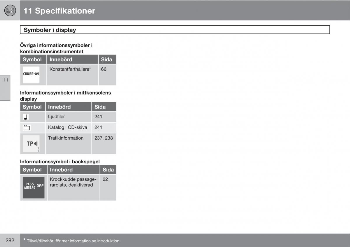 Volvo XC90 I 1 instruktionsbok / page 284