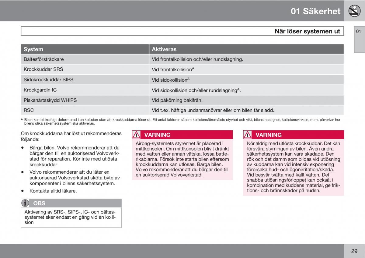 Volvo XC90 I 1 instruktionsbok / page 31