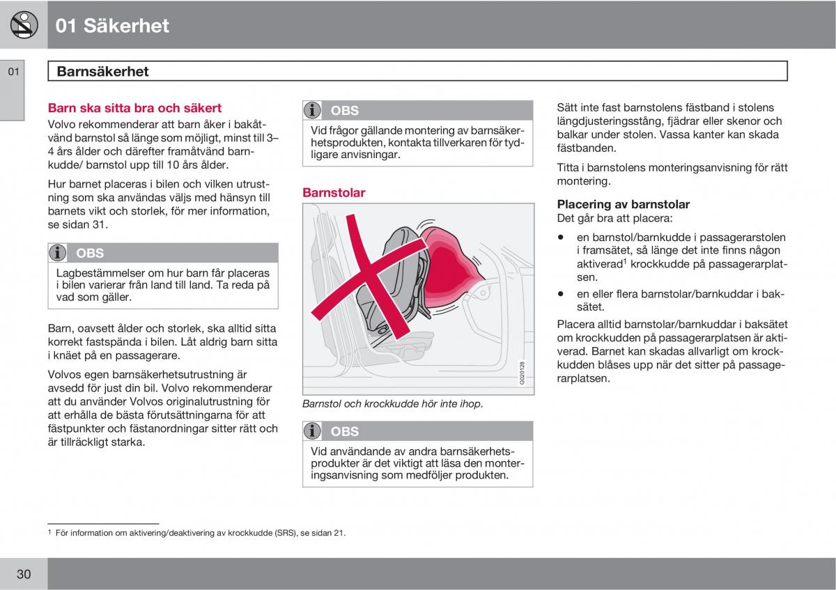 Volvo XC90 I 1 instruktionsbok / page 32