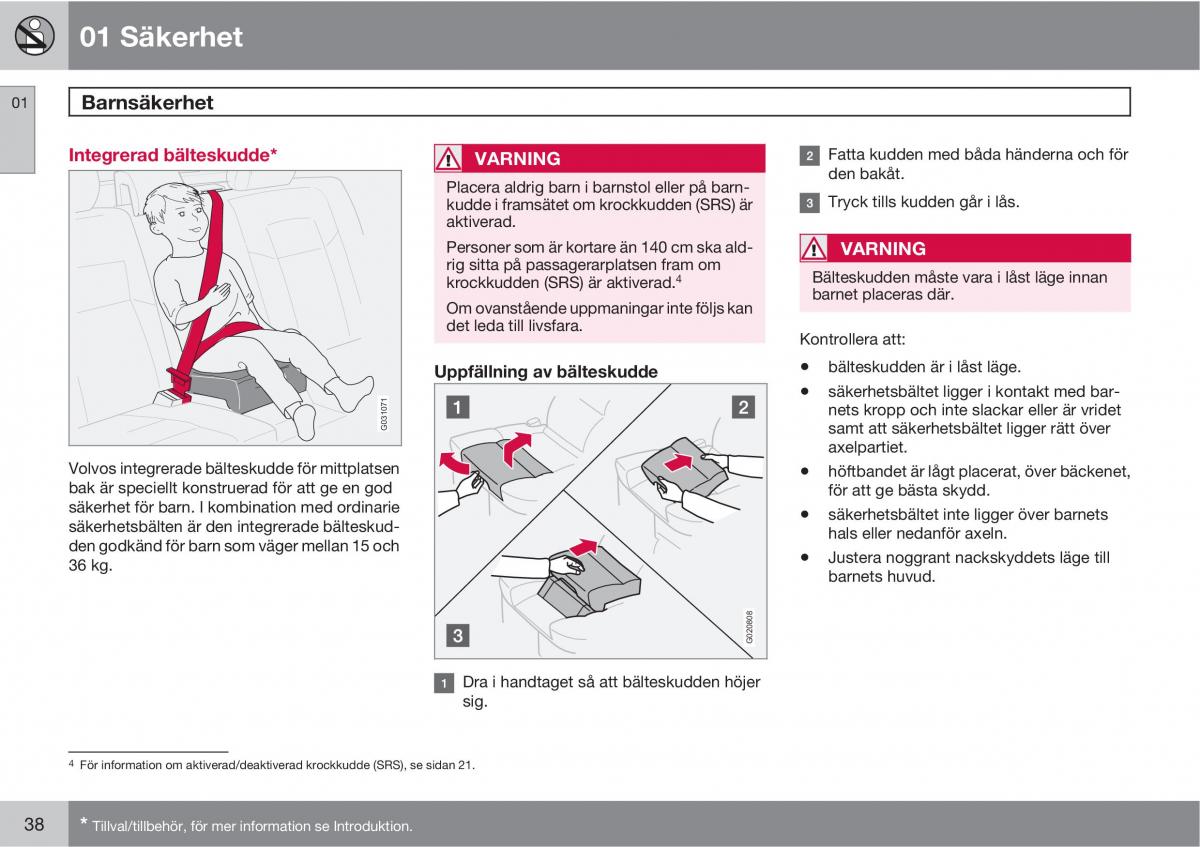 Volvo XC90 I 1 instruktionsbok / page 40