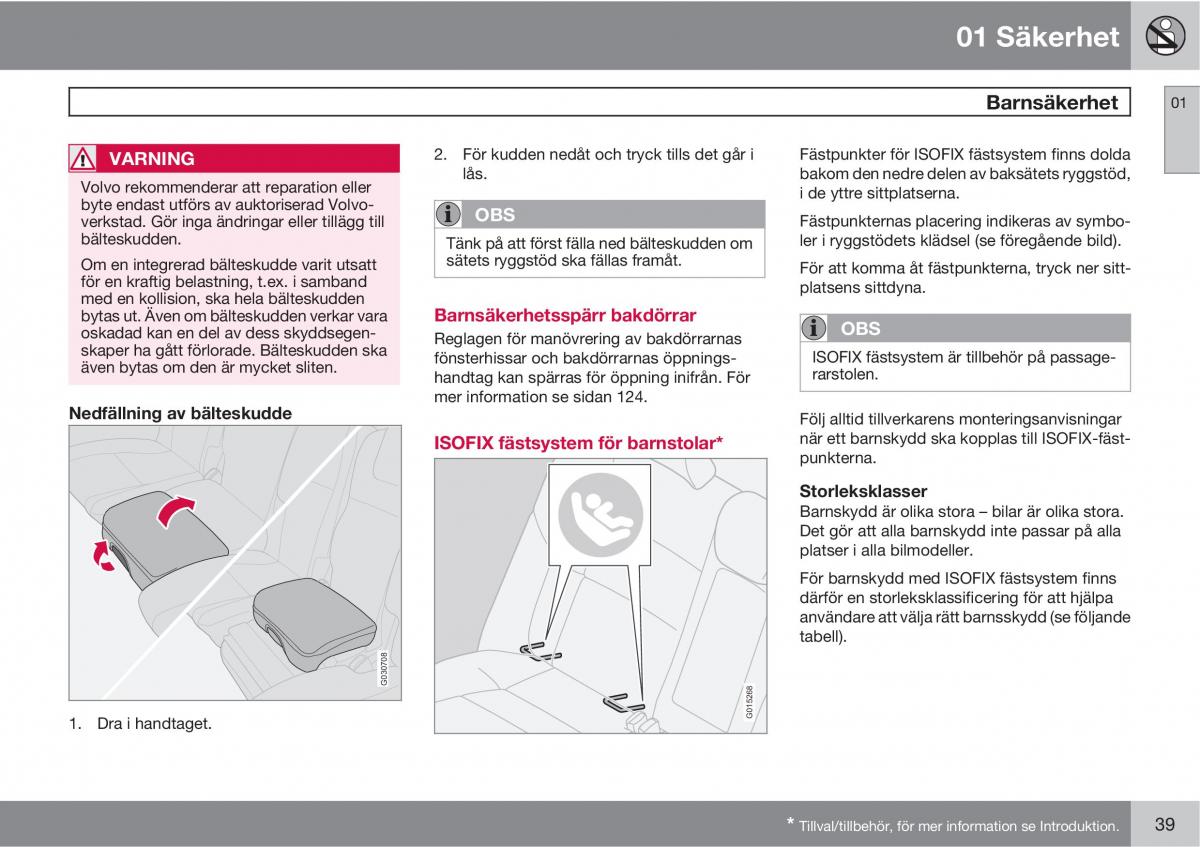 Volvo XC90 I 1 instruktionsbok / page 41