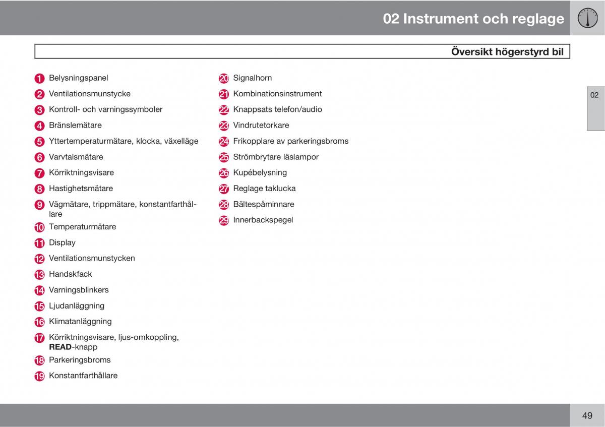 Volvo XC90 I 1 instruktionsbok / page 51