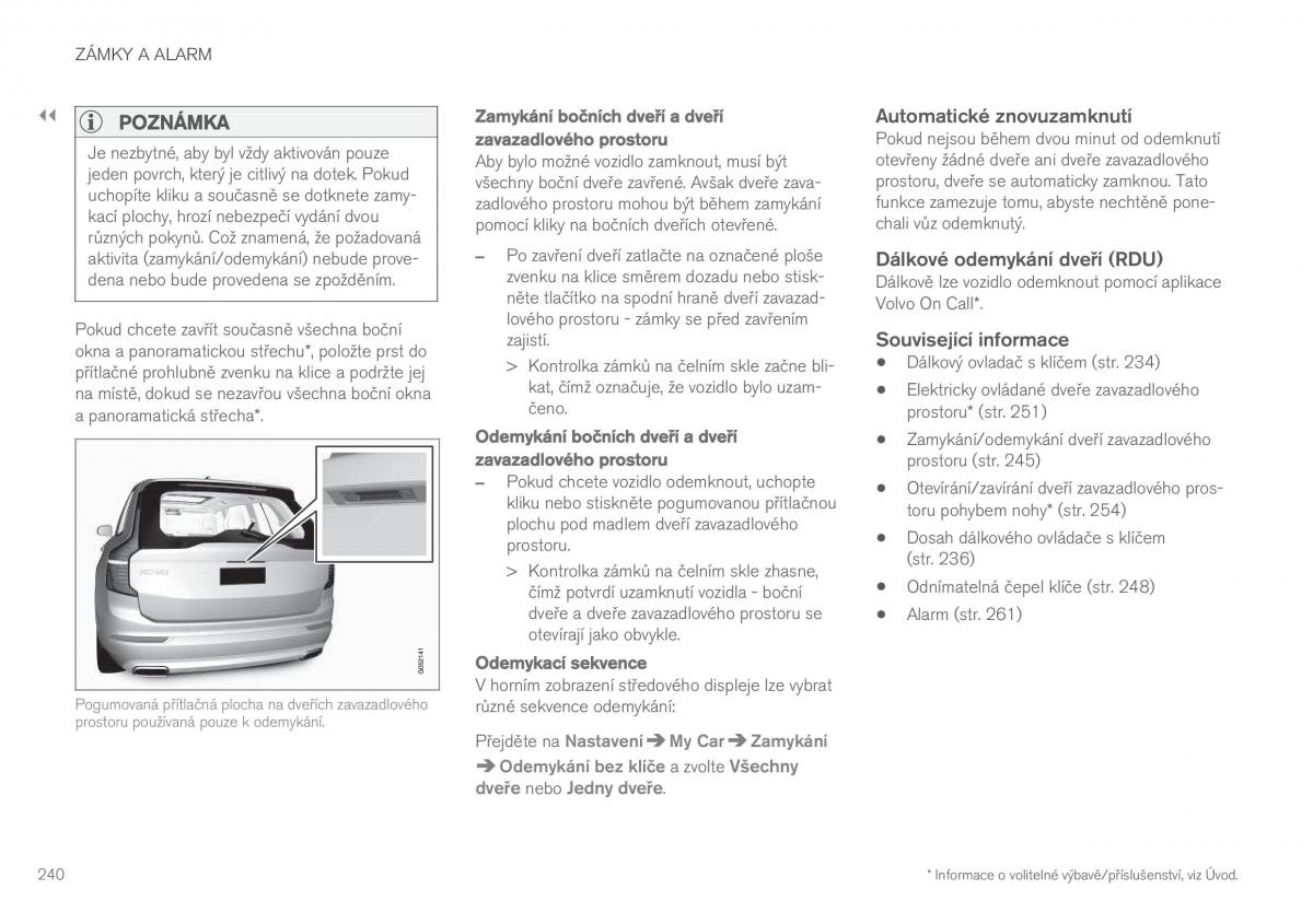 Volvo XC90 II 2 navod k obsludze / page 242