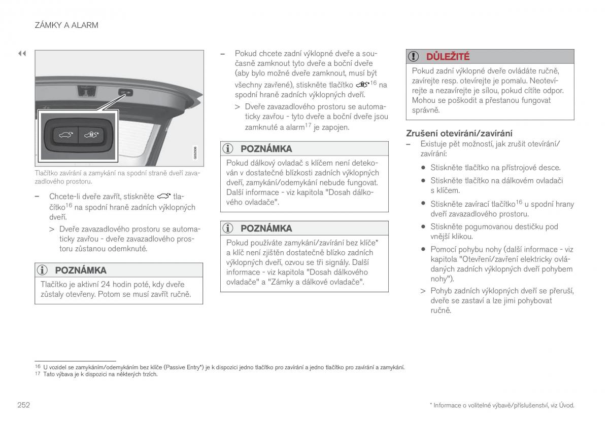 Volvo XC90 II 2 navod k obsludze / page 254