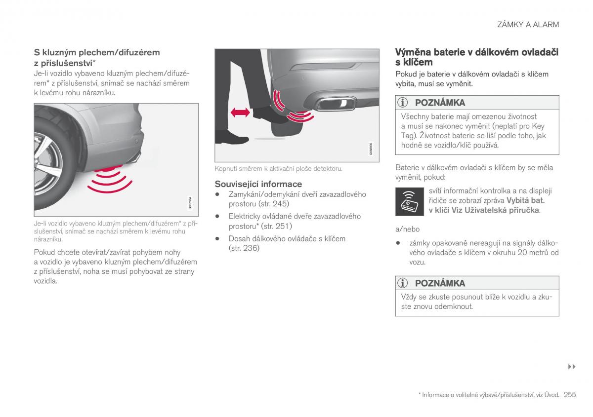 Volvo XC90 II 2 navod k obsludze / page 257