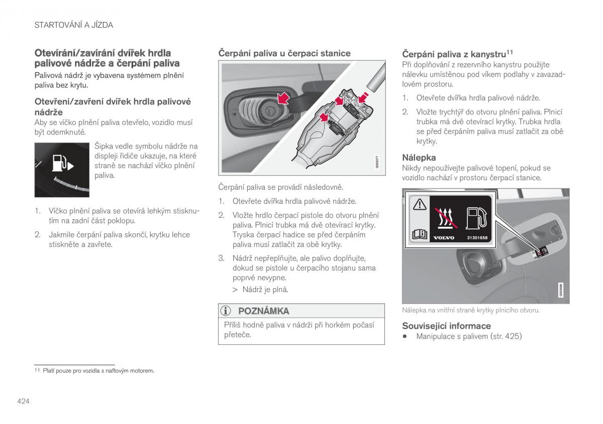 Volvo XC90 II 2 navod k obsludze / page 426