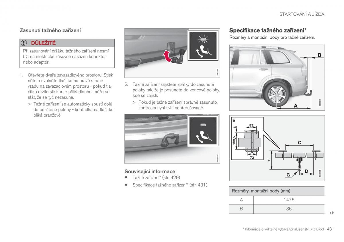 Volvo XC90 II 2 navod k obsludze / page 433