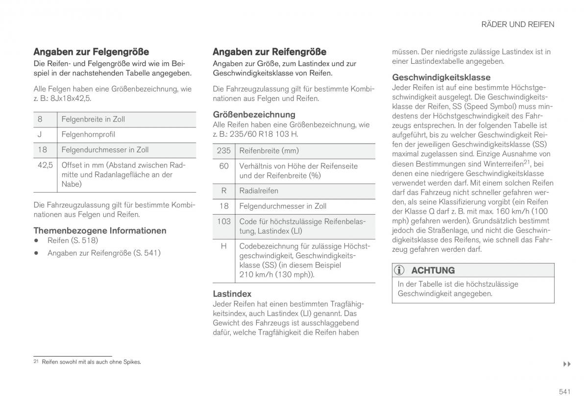 Volvo XC90 II 2 Handbuch / page 543