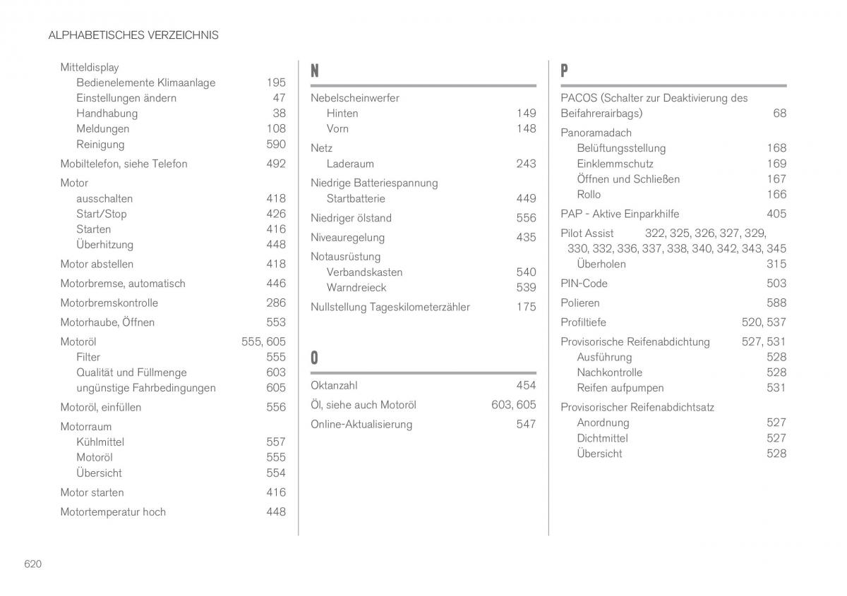 Volvo XC90 II 2 Handbuch / page 622