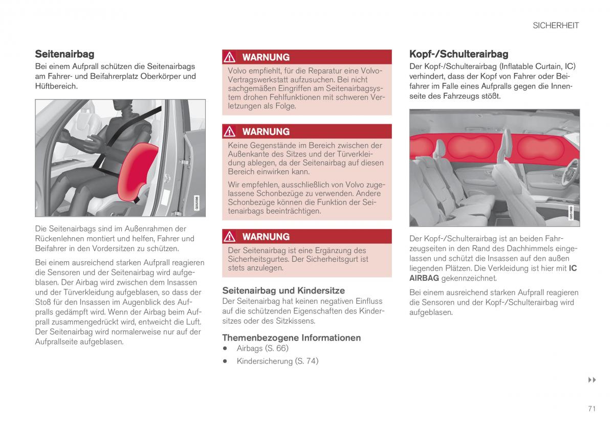 Volvo XC90 II 2 Handbuch / page 73