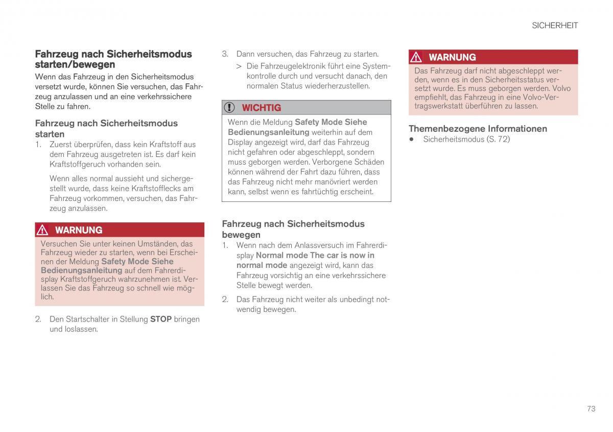 Volvo XC90 II 2 Handbuch / page 75