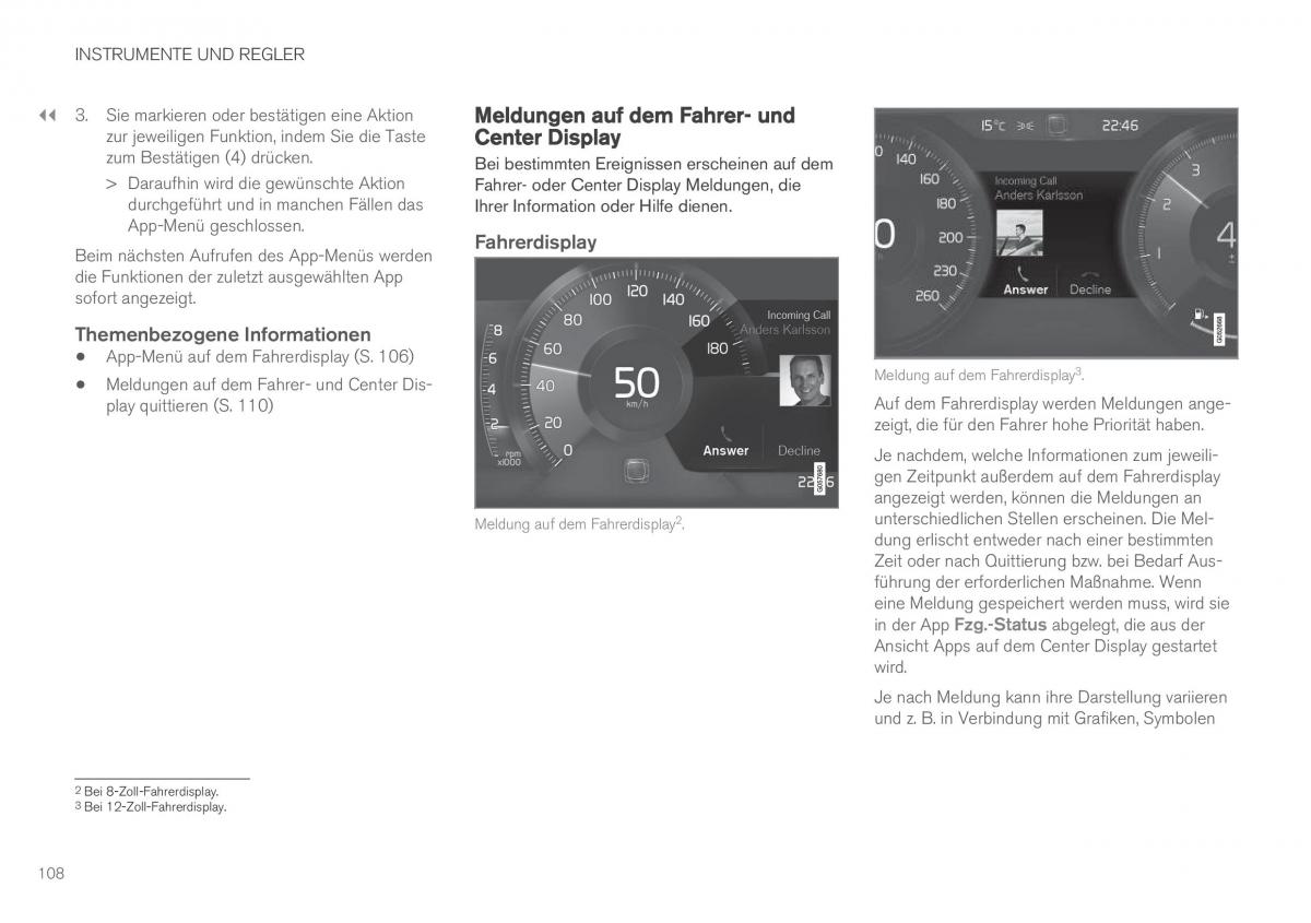 Volvo XC90 II 2 Handbuch / page 110