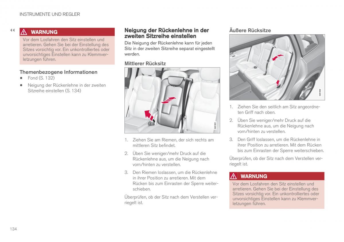 Volvo XC90 II 2 Handbuch / page 136