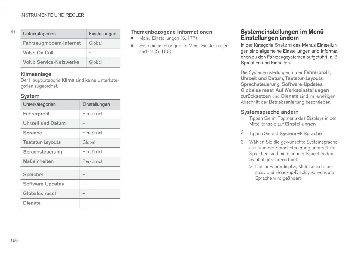 Volvo XC90 II 2 Handbuch / page 182