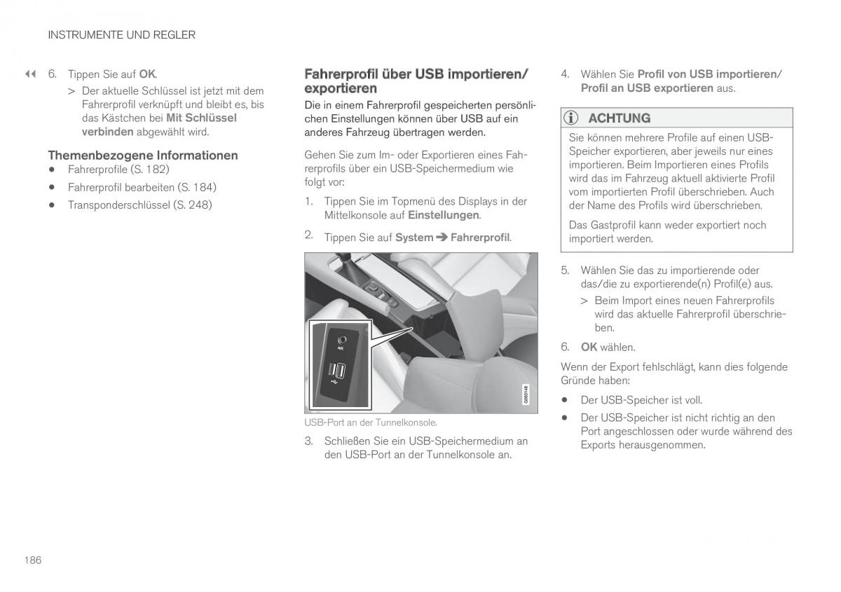 Volvo XC90 II 2 Handbuch / page 188