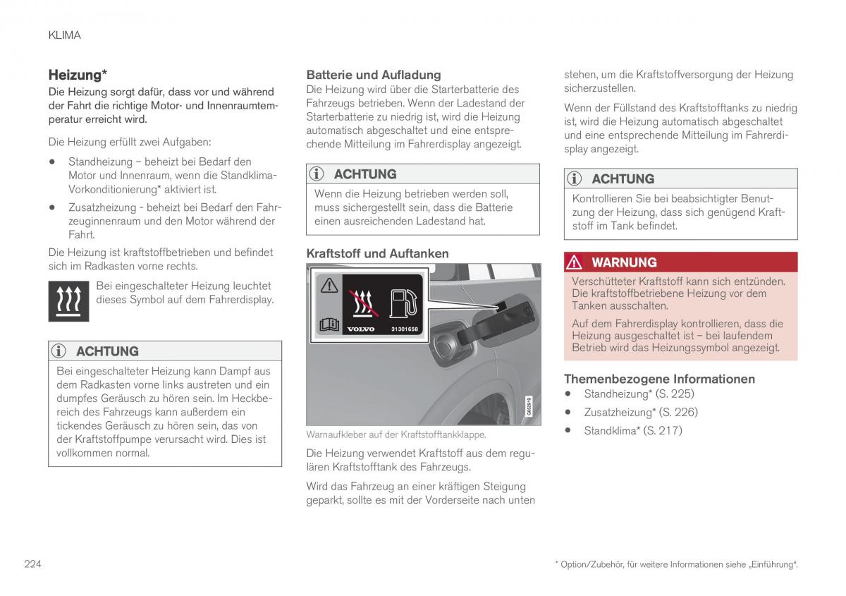 Volvo XC90 II 2 Handbuch / page 226