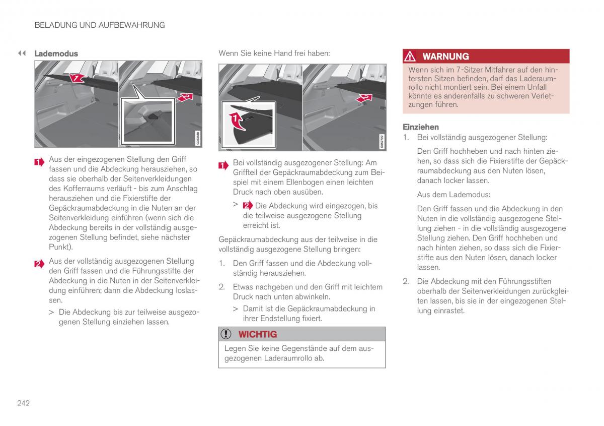 Volvo XC90 II 2 Handbuch / page 244