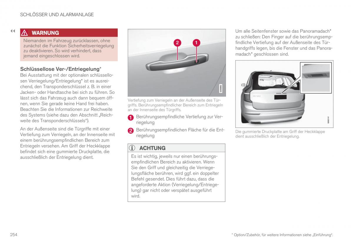 Volvo XC90 II 2 Handbuch / page 256