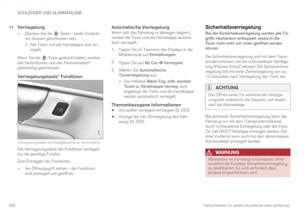 Volvo XC90 II 2 Handbuch / page 260