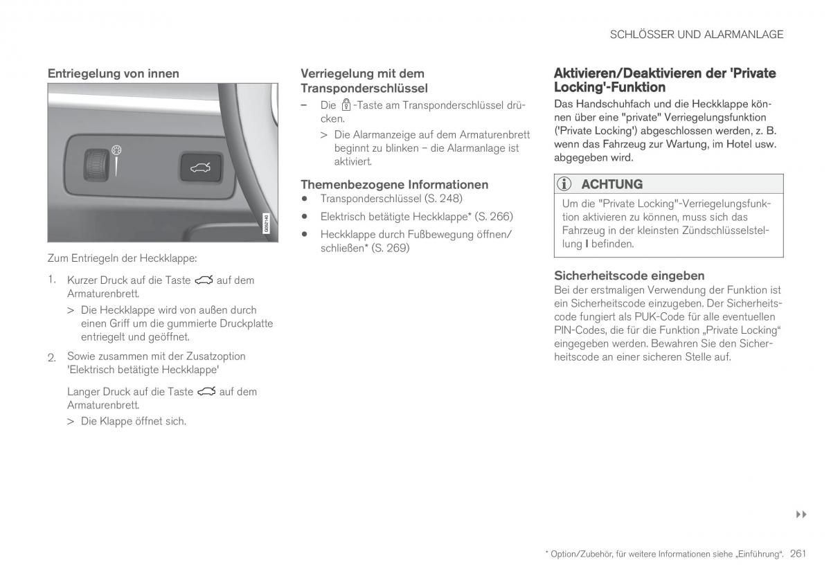 Volvo XC90 II 2 Handbuch / page 263