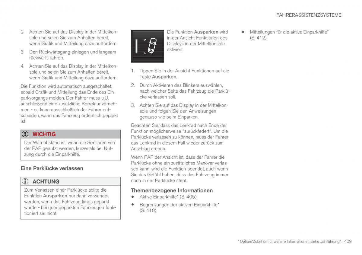 Volvo XC90 II 2 Handbuch / page 411