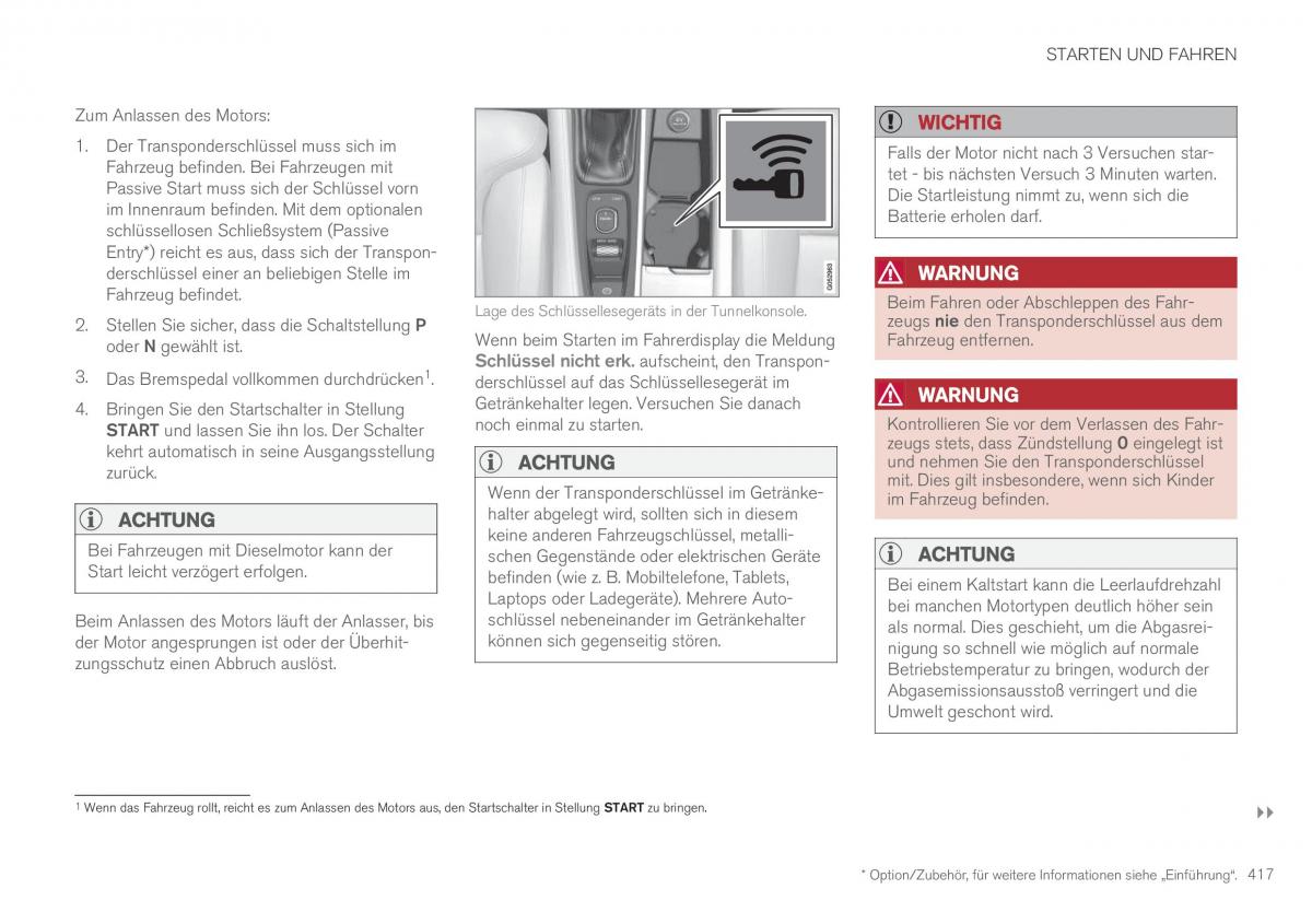 Volvo XC90 II 2 Handbuch / page 419